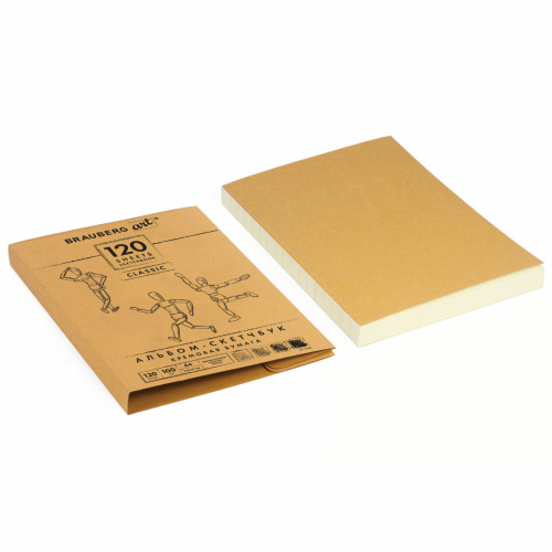 Скетчбук 210х297 мм Brauberg Art Classic 120 листов, 100 г/м2, слоновая кость 128960 фото 6